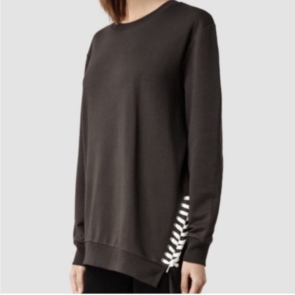 AllSaints Kim Sweat - Ink with white laces